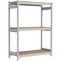 Wide Span Record Storage Shelving, Steel, 3 Shelves, 42" W x 18" D x 60" H Equipment World