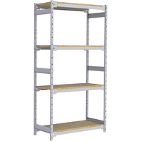 Wide Span Record Storage Shelving, Steel, 4 Shelves, 42" W x 18" D x 84" H Equipment World