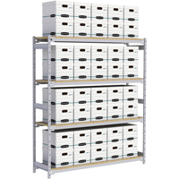 Wide Span Record Storage Shelving, Steel, 4 Shelves, 72" W x 18" D x 84" H Equipment World