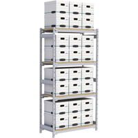 Wide Span Record Storage Shelving, Steel, 4 Shelves, 42" W x 18" D x 84" H Equipment World