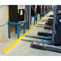 Floor Angle Guard Rails, Steel, 120" L x 5" H, Yellow RN067 | Equipment World