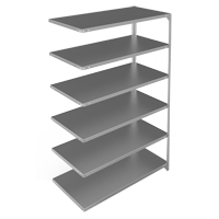 Shelving Unit, Galvanized Steel, Slotted Angle, 275 lbs. Capacity, 48" W x 72" H x 24" D Equipment World