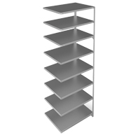 Shelving Unit, Galvanized Steel, Slotted Angle, 400 lbs. Capacity, 36" W x 96" H x 24" D Equipment World