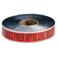 "Fiber Optic Line" Identoline&reg; Underground Warning Tape, 2" W x 1000' L, Black on Orange Equipment World