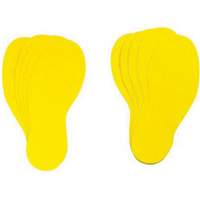 Floor Marking Labels, Footprint, 12" L x 3.75" W, Yellow, Vinyl Equipment World