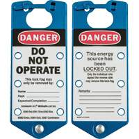 Labeled Lockout Hasps, Blue Equipment World