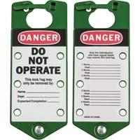 Labeled Lockout Hasps, Green Equipment World