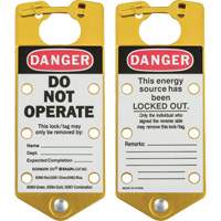 Labeled Lockout Hasps, Yellow Equipment World