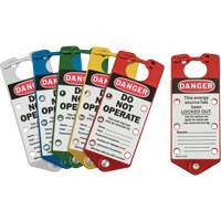 Labeled Lockout Hasps, Blue/Green/Red/Silver/Yellow Equipment World