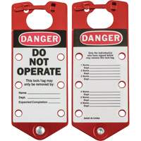 Labeled Lockout Hasps, Red Equipment World