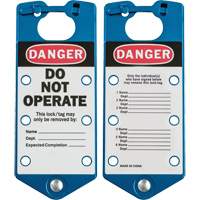 Labeled Lockout Hasps, Blue Equipment World