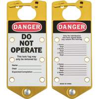 Labeled Lockout Hasps, Yellow Equipment World