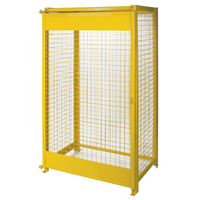 Gas Cylinder Cabinets, 10 Cylinder Capacity, 44" W x 30" D x 74" H, Yellow SAF837 | Equipment World