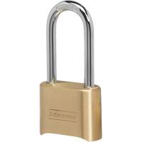 Combination Padlock, Silver, Brass Coating, 2" Width Equipment World