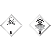 TDG Shipping Labels, Class 6.1, Toxic Substances, Paper Equipment World
