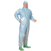 0.5 Mil CRFR Hooded Coveralls, Medium, Blue, FR Treated Fabric Equipment World