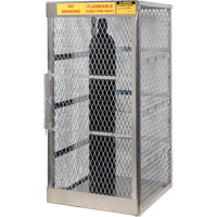 Aluminum LPG Cylinder Locker Storage, 10 Cylinder Capacity, 30" W x 32" D x 65" H, Silver SAI576 | Equipment World