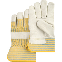 Standard-Duty Dry-Palm Fitters Gloves, Large, Grain Cowhide Palm, Cotton Inner Lining Equipment World