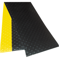 No. 417 Bubble Sof-Tred With Dyna-Shield Mats, Bubbled, 3' x 12' x 1/2", Black/Yellow, PVC Equipment World