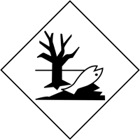 Étiquette d'expédition TMD marque de polluant marin, 4" lo x 4" la, Noir sur blanc SAK383 | Equipment World