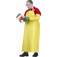 Flame Resistant Aprons, Neoprene/Polyester, 48" L x 35" W, Yellow Equipment World