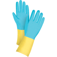 Premium Dipped Chemical-Resistant Gloves, Size Small/7, 12" L, Neoprene/Rubber Latex, Cotton/Flock-Lined Inner Lining, 20-mil Equipment World