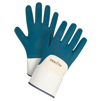 Heavyweight Safety Cuff Gloves, 10/X-Large, Nitrile Coating, Cotton Shell Equipment World