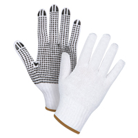 Dotted String Knit Gloves, Poly/Cotton, Single Sided, 7 Gauge, Large Equipment World