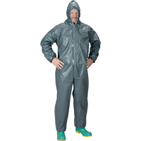 2.0 Mil CRFR Hooded Coveralls, Small, Grey, FR Treated Fabric Equipment World