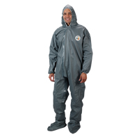 2.0 Mil CRFR Hooded Coveralls, Small, Grey, FR Treated Fabric Equipment World