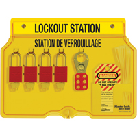 Lockout Station, Aluminum Padlocks, 4 Padlock Capacity, Padlocks Included Equipment World