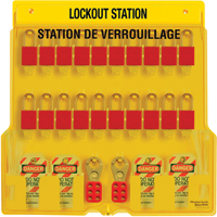 Lockout Station, Thermoplastic Padlocks, 20 Padlock Capacity, Padlocks Included Equipment World