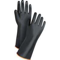 Heavyweight Chemical-Handling Gloves, Size Large/9, 14" L, Rubber Latex, 30-mil Equipment World