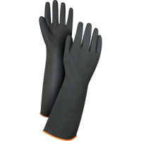 Heavyweight Chemical-Handling Gloves, Size Large/9, 18" L, Rubber Latex, 30-mil Equipment World