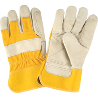 Premium Quality Fitters Gloves, Large, Grain Cowhide Palm, Cotton Inner Lining Equipment World