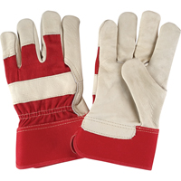 Premium Dry-Palm Fitters Gloves, Large, Grain Cowhide Palm, Cotton Inner Lining Equipment World