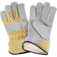 Winter-Lined Fitters Gloves, X-Large, Split Cowhide Palm, Cotton Fleece Inner Lining Equipment World