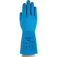 AlphaTec&reg; 87-029 Gloves, Size Small/7, 12" L, Rubber Latex, Nylon Inner Lining, 50-mil Equipment World