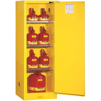 Sure-Grip&reg; EX Slimline Flammable Safety Cabinet, 22 gal., 1 Door, 23.25" W x 65" H x 18" D Equipment World