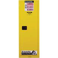 Sure-Grip&reg; EX Slimline Flammable Safety Cabinet, 22 gal., 1 Door, 23.25" W x 65" H x 18" D Equipment World