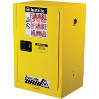 Sure-Grip&reg; EX Compac Flammable Safety Cabinet, 12 gal., 1 Door, 23.25" W x 35" H x 18" D Equipment World