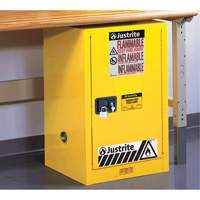 Sure-Grip&reg; EX Compac Flammable Safety Cabinet, 12 gal., 1 Door, 23.25" W x 35" H x 18" D Equipment World