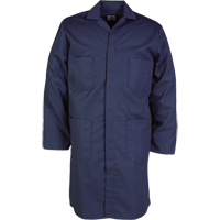 Lab Coat, Poly-Cotton, 46, Navy Blue Equipment World