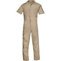 Short Sleeved Coveralls, Men's, Tan, Size Small Equipment World