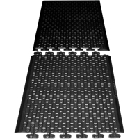 Rejuvenator Connect No. 502 Matting, Polyurethane, 3' W x 3' L, 5/8" Thick, Black Equipment World
