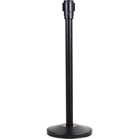 Free-Standing Crowd Control Barrier Receiver Post, 35" High, Black Equipment World