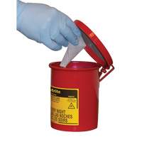 Mini Bench - Top Oily Waste Cans, FM Approved, 0.45 US gallon, Red Equipment World