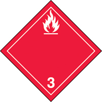 TDG Shipping Labels, Class 3, Flammable Liquids, Paper Equipment World