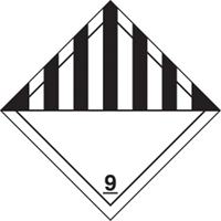 TDG Shipping Labels, Class 9, Miscellaneous Dangerous Goods, Paper Equipment World