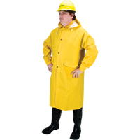 RZ200 Long Rain Coat, Polyester, Small, Yellow Equipment World